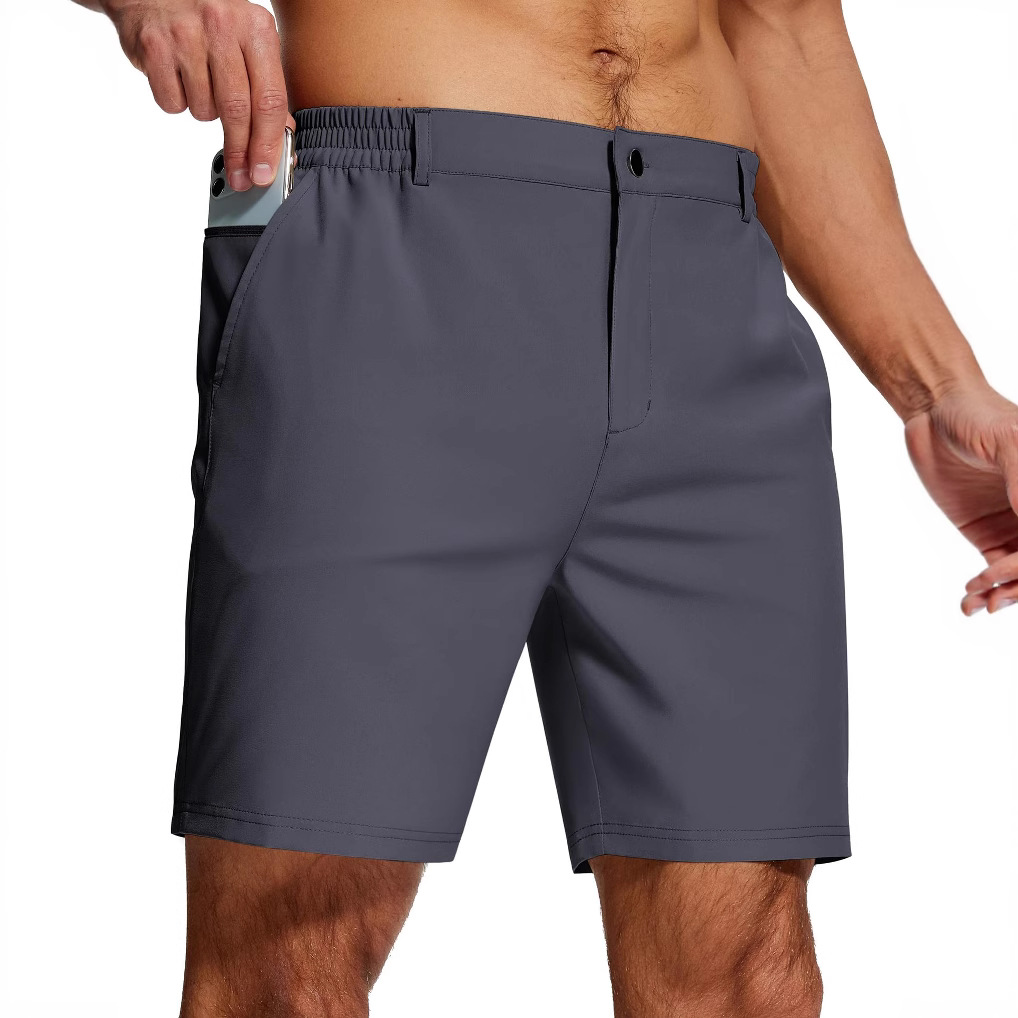 2025 Cross-border bestseller Men's stretch golf shorts, quick-drying lightweight formal wear with zipper pocket five-inch shorts Application Scenario