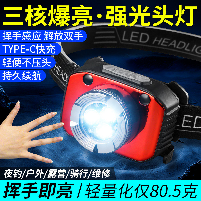 头灯/头灯手电筒/头上灯/头灯钓鱼灯/消防指示灯细节图