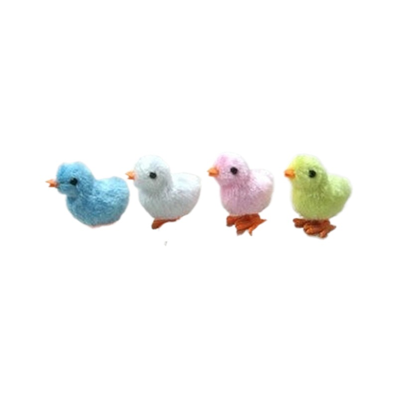 This plush wind-up chicken is a cute, nostalgic and realistic toy for children, babies and kids. It can be wound up, jump and run Item Picture