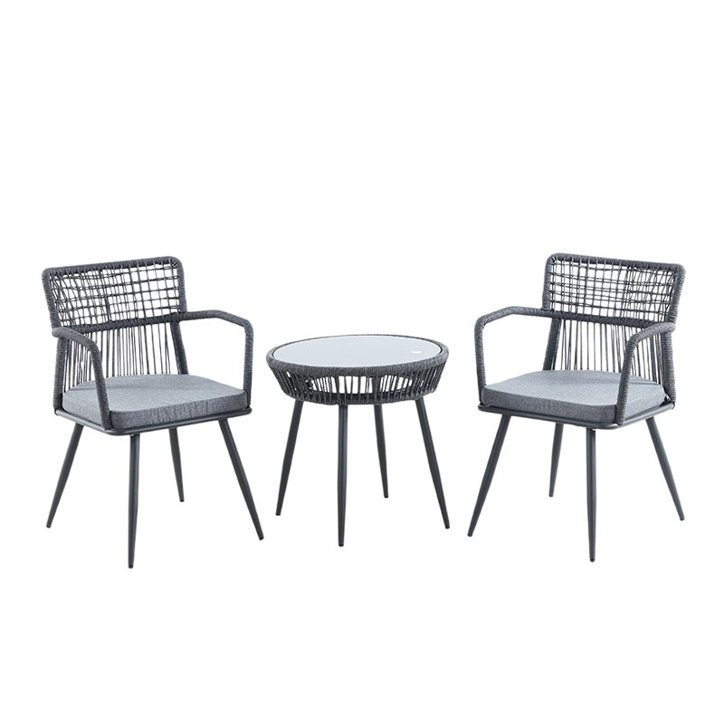Outdoor table and chair, courtyard rest, rattan woven chair, waterproof outdoor garden exposed, plastic wood table, aluminum alloy table and chair combination Item Picture