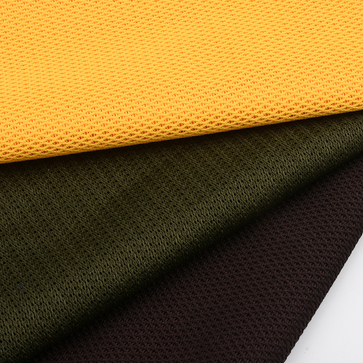 Wholesale of low-elasticity K093 diamond-shaped mesh fabric for clothing lining, luggage, shoe materials and handbag mesh fabric