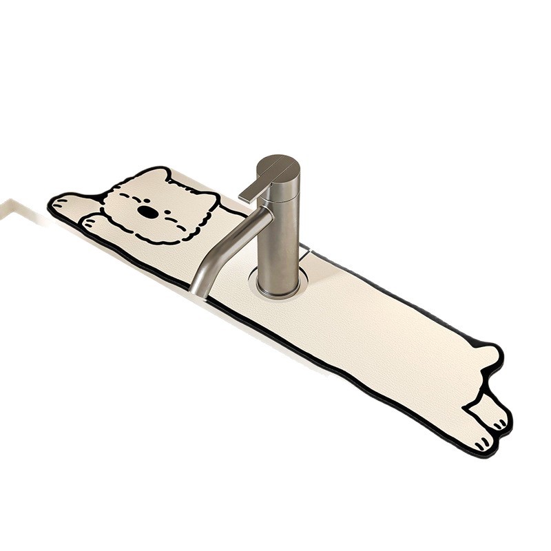 Wholesale of kitchen faucet draining pads, bathroom washbasin surface absorbent pads, diatom mud erasable, no-wash, quick-drying pads Item Picture