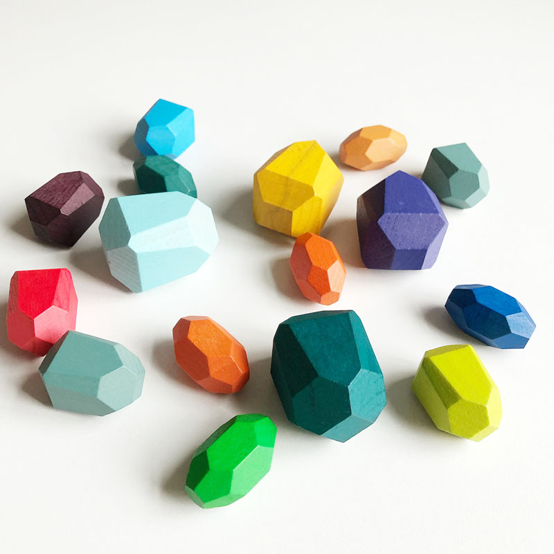 Flawed Stone stacking puzzle, colorful building blocks, Stone stacking, Jenga toy figurines, training boys and girls, stones Item Picture