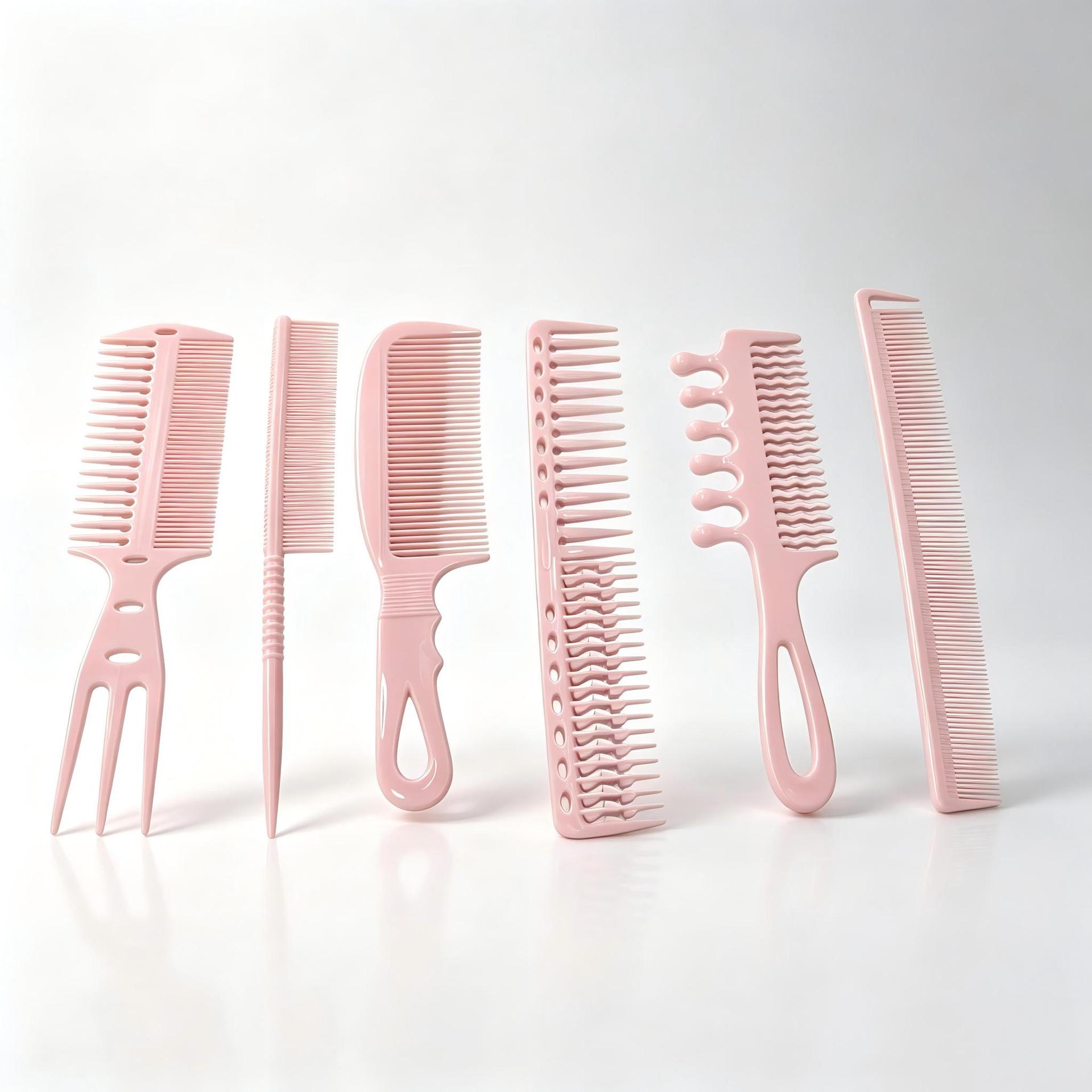 6-piece hair comb set, pointed-tail comb, pointed-tail comb, wavy comb, long hair smoothing comb for women, cross-border styling comb Item Picture
