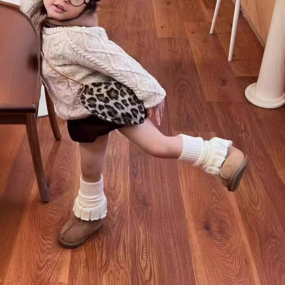 女童针织小腿袜套秋冬款女宝宝时尚中筒袜长款推推袜保暖宝宝袜子