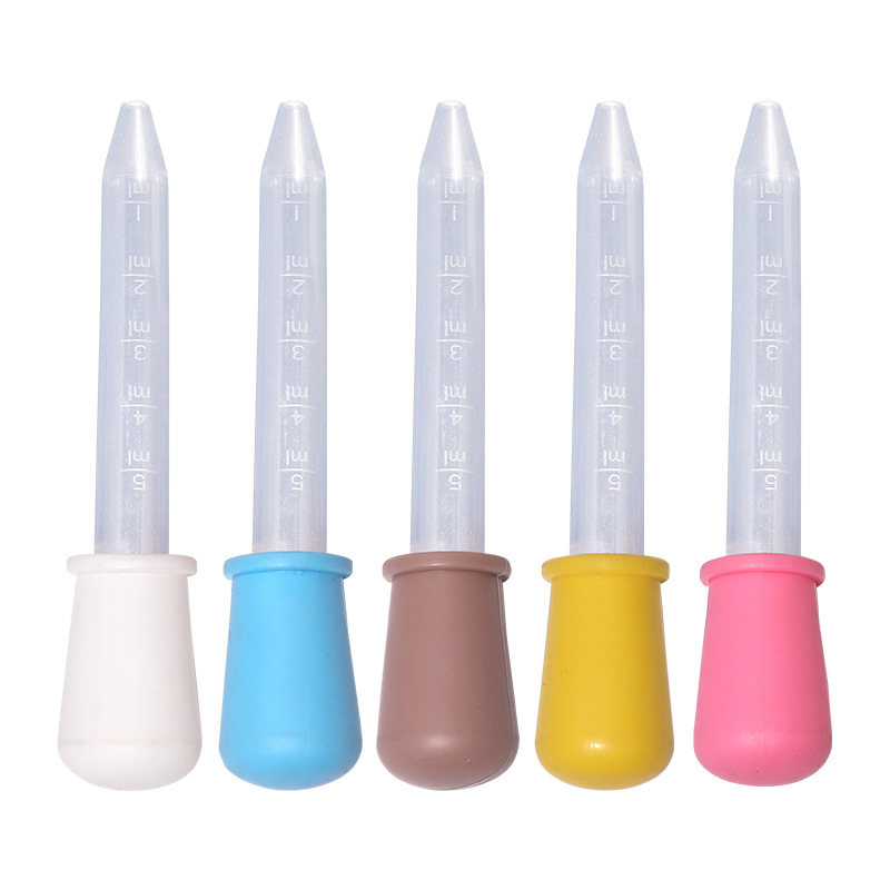 Baby anti-choking medicine feeder, simple baby dropper medicine feeder, 5ml multi-functional water and medicine feeding dropper with scale, 5ml dropper Item Picture