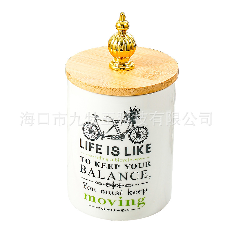 European and American European-style sealed cans for creative storage, snack ceramic cans, and grain storage cans Item Picture