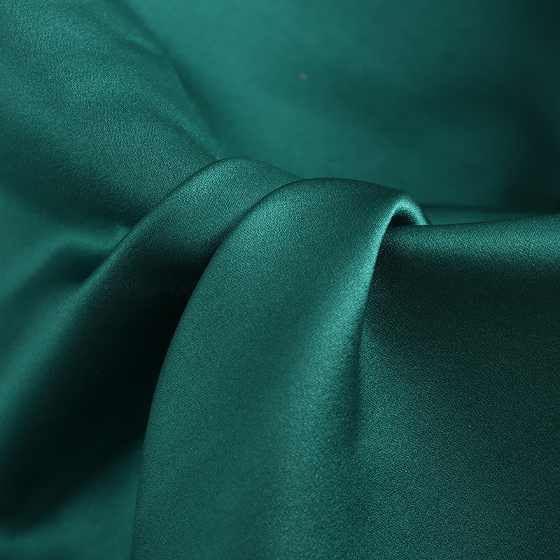 批发全涤平纹贡缎375缎婚纱面料高档西装连衣裙晚礼服色丁布料产品图