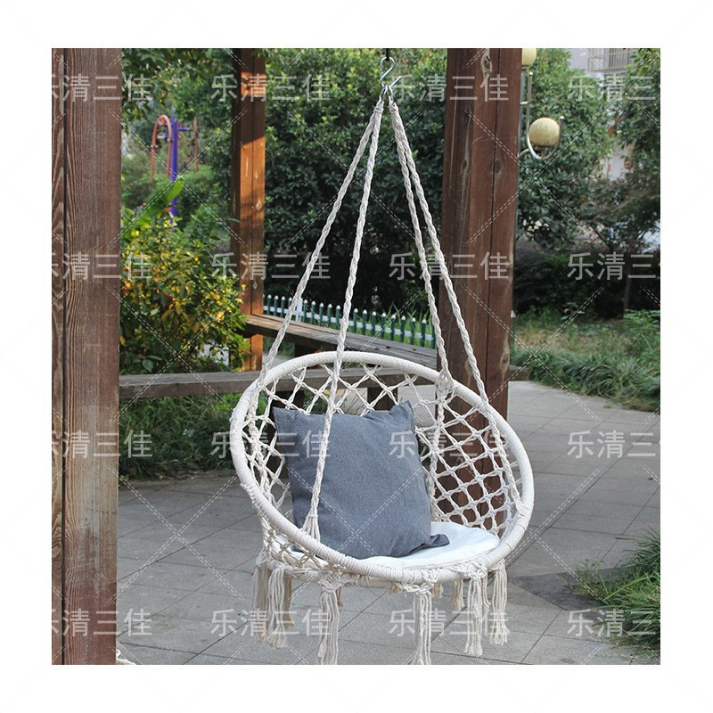 Outdoor leisure hanging chairs, adult Ins-style cradle beds, children's woven Nordic indoor hanging baskets, swings, hammocks wholesale Application Scenario