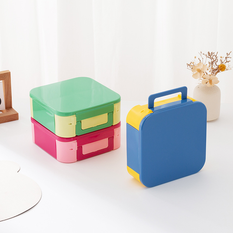 Portable lunch box, food-grade plastic lunch box, sealed leak-proof lunch box for students and office workers, Amazon