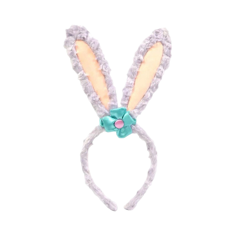 Glowing star Delu rabbit hairband, cute and sweet girl, plush face wash hairpin, headwear, street stall, night market toy batch Item Picture