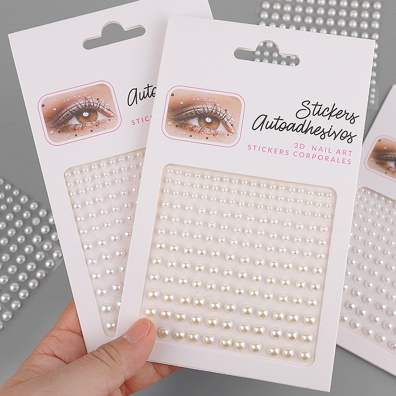 In stock: 34568 pearl stickers, diamond stickers, fake nose studs, lip studs, performance-shaped diamond stickers, facial nail art accessories