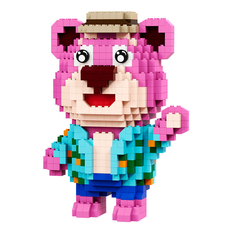 玩具/布鲁可/积木/布鲁可同款奥特曼/微颗粒白底实物图