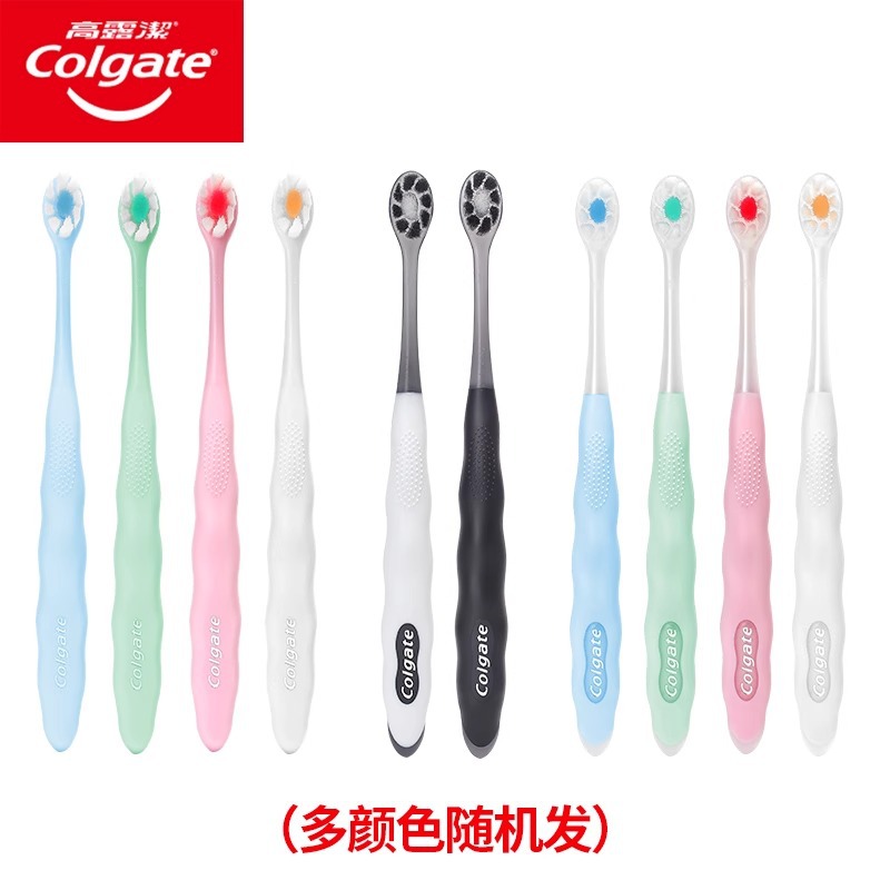 Colgate's ultra-dense bristle toothbrush features soft bubbles, soft bristles, petals, deep cleaning, small teeth gaps, and a fine brush head Item Picture