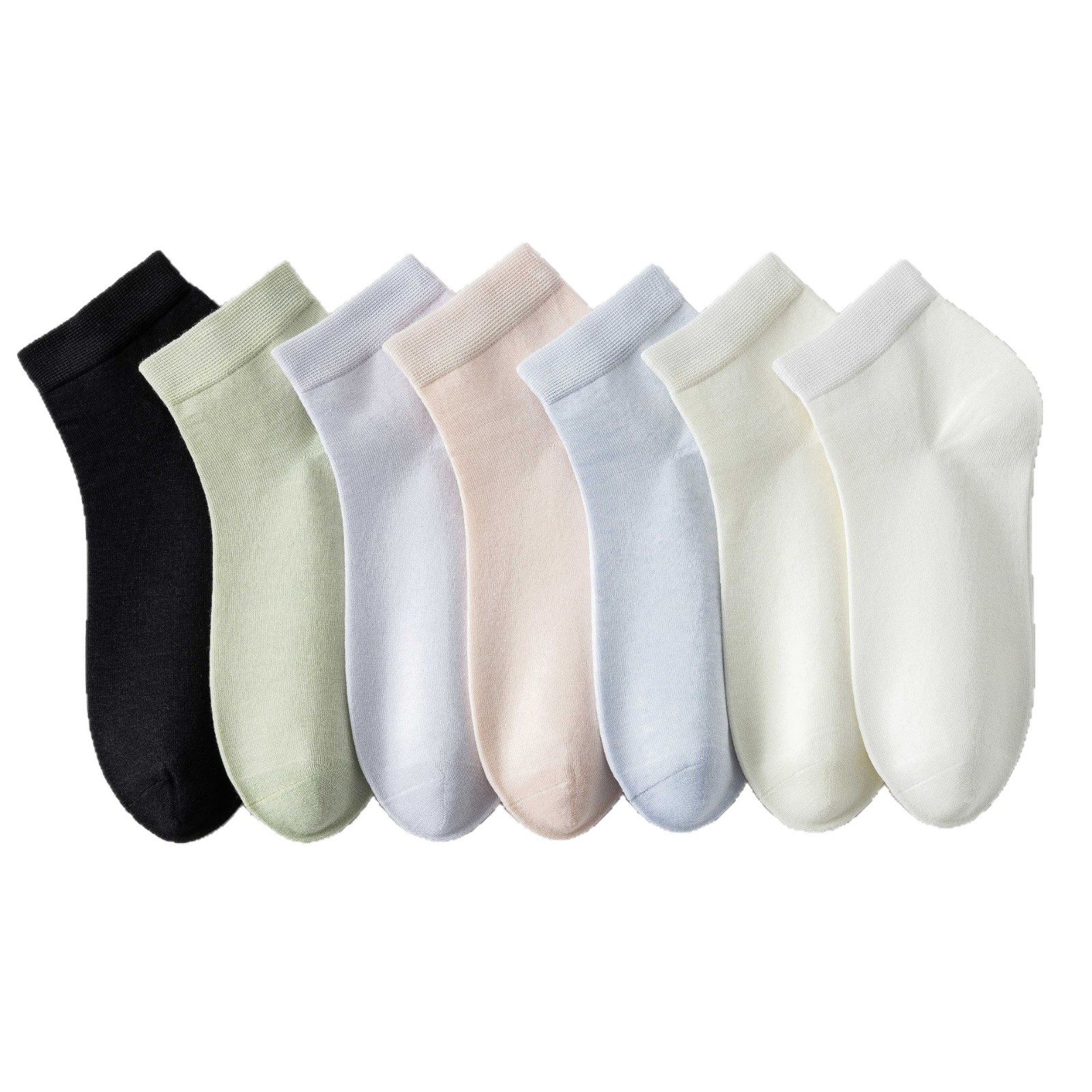 Mulberry silk socks, women's medium short socks, spring and summer thin short socks, cool, breathable, boneless socks, wholesale of Zhuji hosiery Item Picture