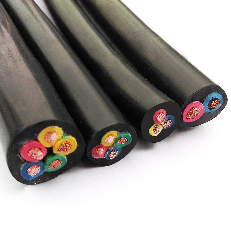 Copper core cable RVV2 3 4-core *1 1.5 2.5 4 square sheathed wire waterproof control wire power cord Item Picture