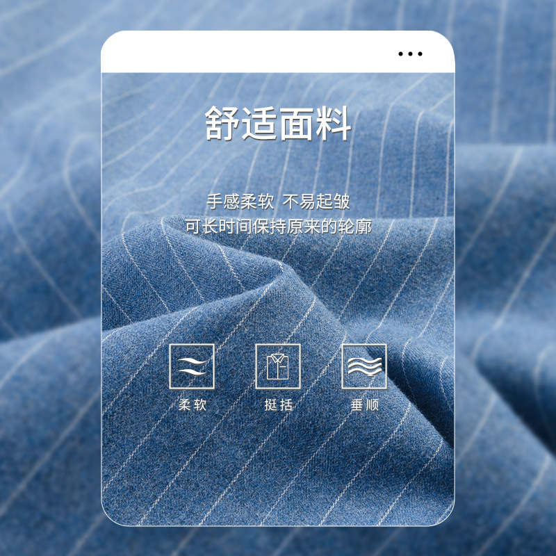 衬衫纯棉磨毛/男士格子衬衣/职业装/男服装/校服产品图