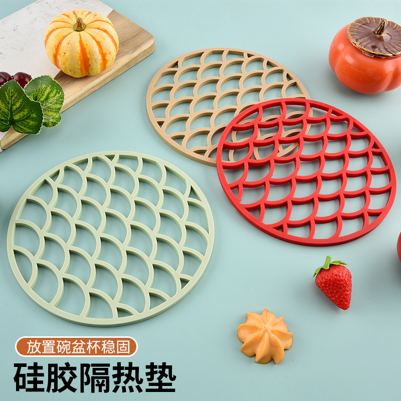 硅胶隔热垫镂空杯垫加厚餐垫防烫北欧风家用餐桌防烫隔热垫锅垫锅
