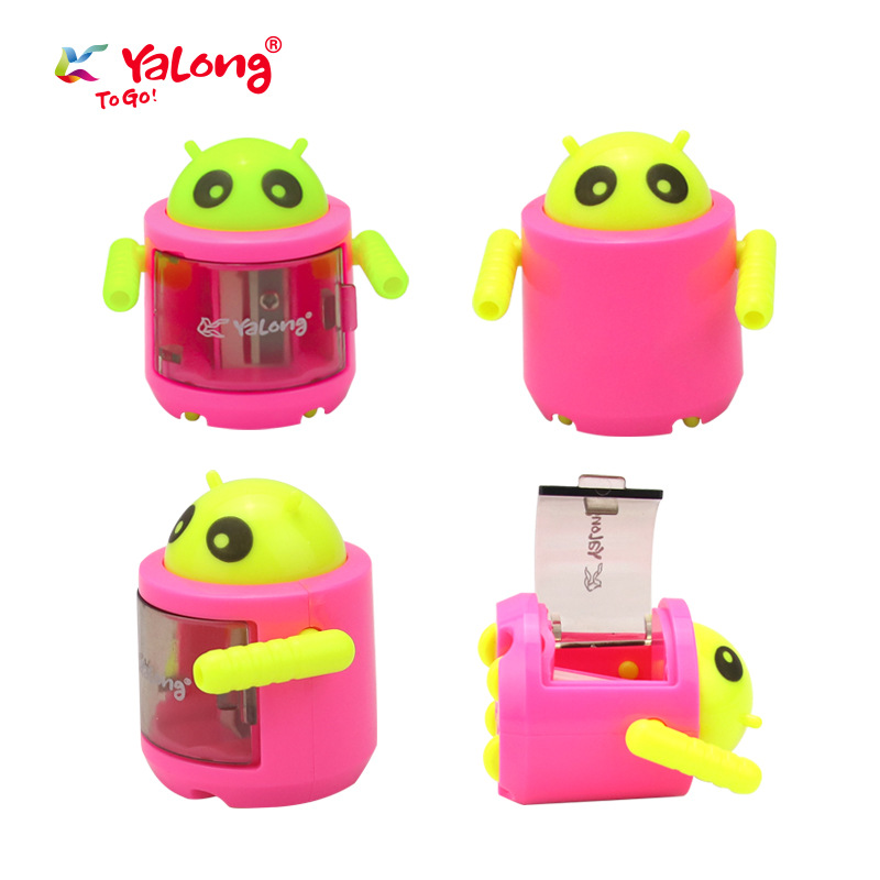 A best-selling robot pencil sharpener on Amazon made of high-quality alloy steel ABS material Item Picture