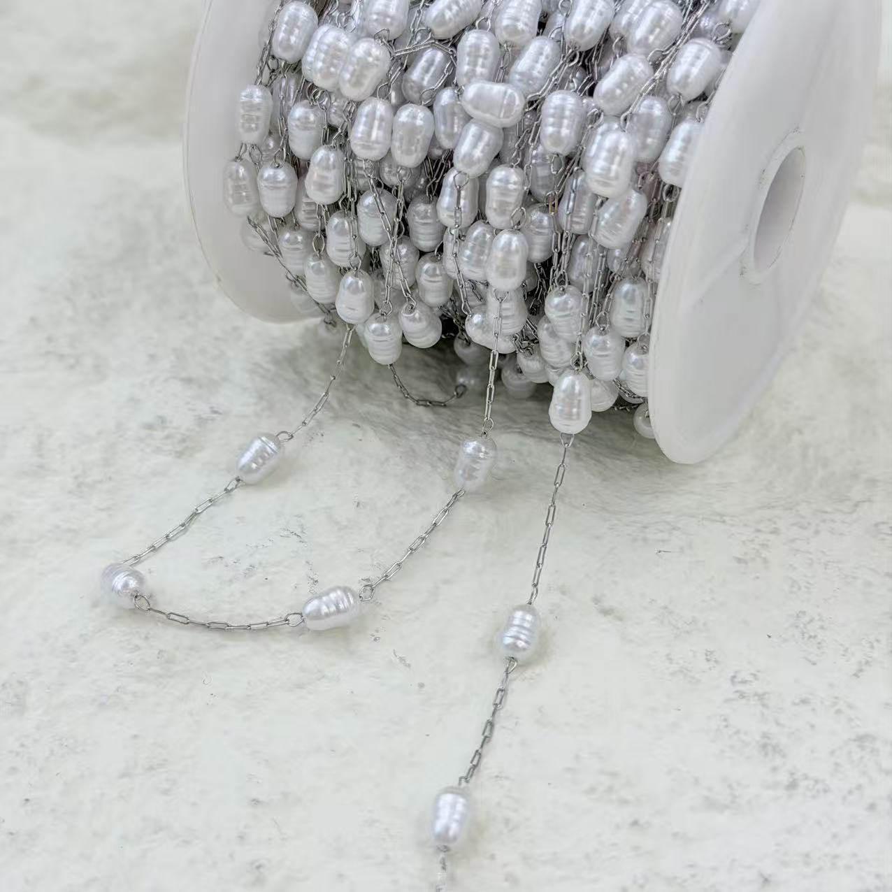 Cross-border light oruga cadena de perlas de lujo 7 agujeros accesorios accesorios accesorios accesorios collares DIY accesorios materiales semiacabados accesorios