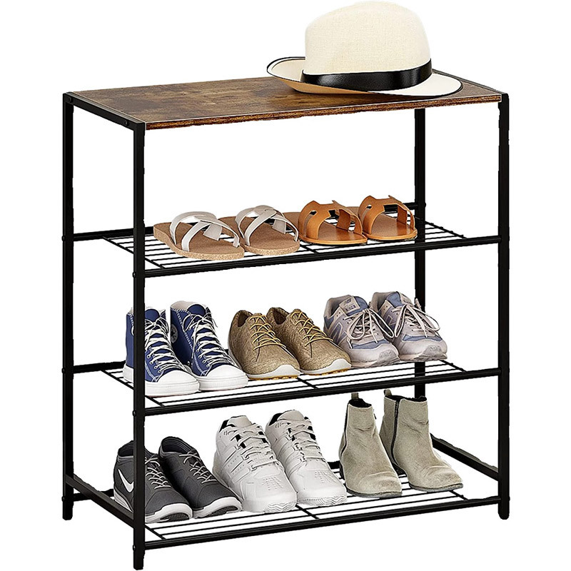 Simple shoe rack at the door, household dust-proof iron shoe cabinet, indoor dormitory storage wonder for rental houses, saving space Item Picture