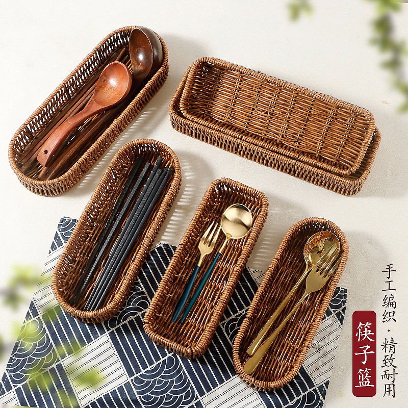 Wholesale of commercial chopstick storage boxes, chopstick holders, spoons, chopstick buckets, countertop knives, forks, chopstick baskets, kitchen anti-mold chopstick cages Specification image