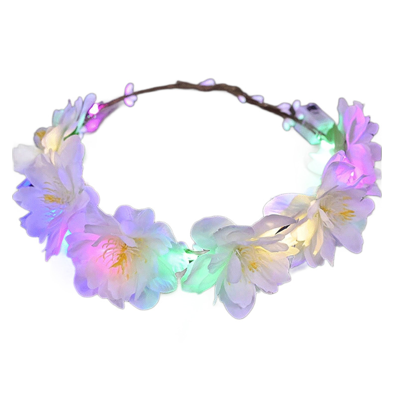 New luminous phoenix wreath princess flower headwear wreath scenic area popular photo spot fairy wreath headband Item Picture