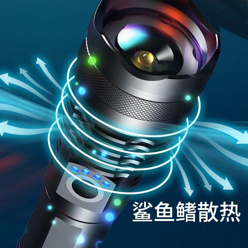 Flashlight, powerful laser cannon, long battery life, charging, outdoor tactical multi-functional mini white laser flashlight details Picture