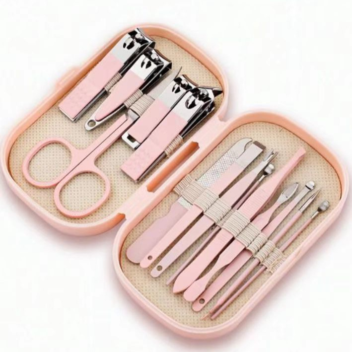 Nail care tool set of 12 pieces, nail trimming, polishing and care set, professional household tools Application Scenario