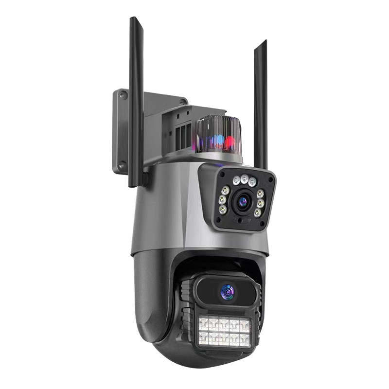 v360 Outdoor dual-lens dual-screen WiFi surveillance camera, ultra-clear, waterproof, wireless home CCTV with night vision Item Picture