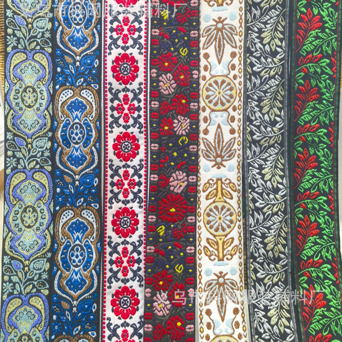 现货5cm复古风提花刺绣织带民族风服饰演出少数民族服装辅料批发