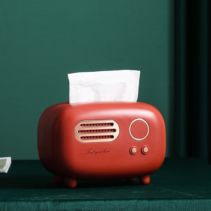 Creative tissue box, living room light luxury home dining room paper box, remote control coffee table storage box, cute girl tissue box Specification image