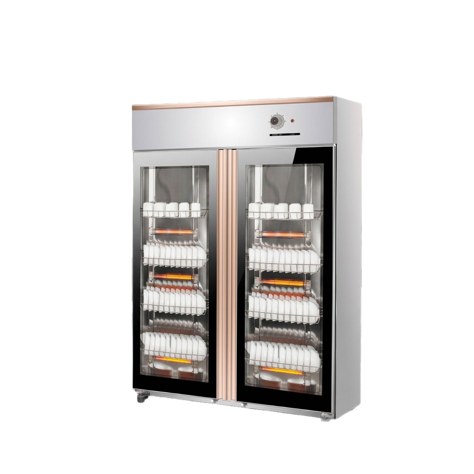 Direct sales from the manufacturer of commercial double-door disinfection cabinets, vertical large-capacity disinfection bowl cabinets, and cleaning cabinets for canteens, restaurants and kitchens Item Picture