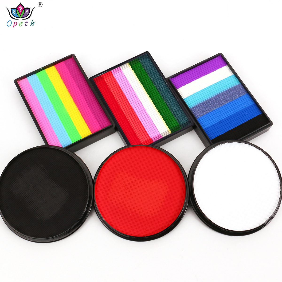 Cross-border water-soluble face multi-color face color set, body painting pigments, face color, children's face painting, opera color details Picture