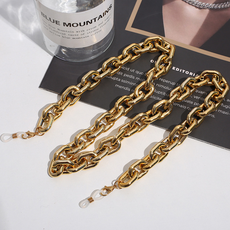 Hot-selling UV-plated multi-color O-shaped chains, acrylic necklaces, eyeglass chains, anti-loss mask chains, and wholesale jewelry chains Specification image