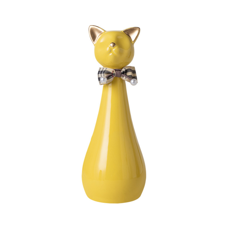 Ceramic cat-shaped urn, pet funeral supplies, pet urns, pet urns, pet funeral supplies, funeral souvenirs Item Picture
