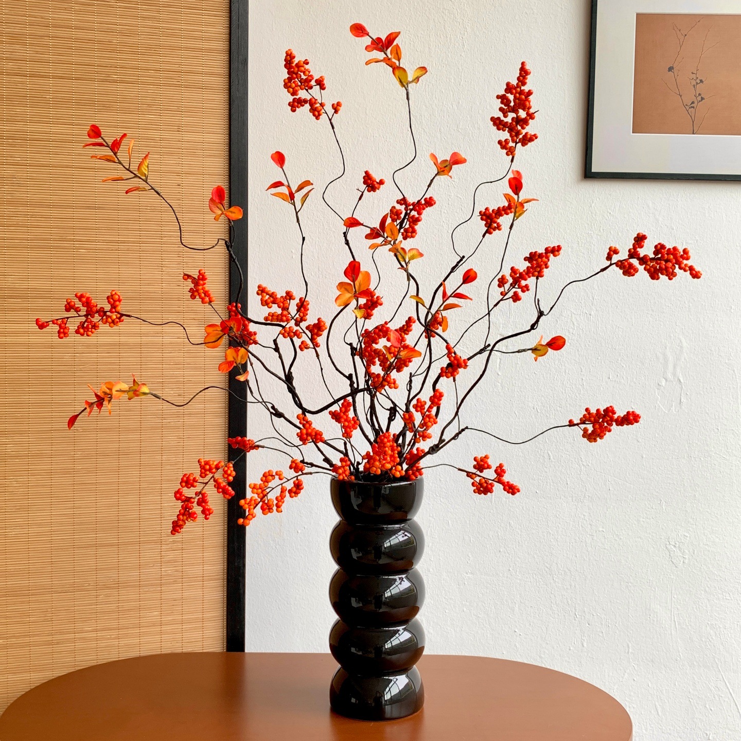 年宵花发财果红果仿真花假花摆设客厅搬家新居礼物结婚装饰品摆件