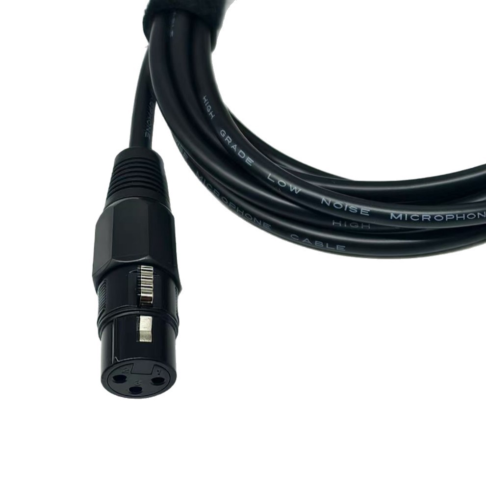 DMX512舞台灯光信号线三芯卡侬公母线控制线功放摇头帕灯秀光束灯白底实物图