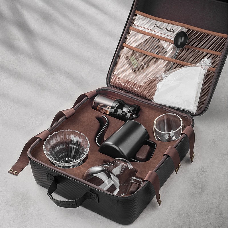 V60 Home-use American minimalist hand-brewed coffee set, coffee glass filter pot, hand-brewed pot filter paper details Picture