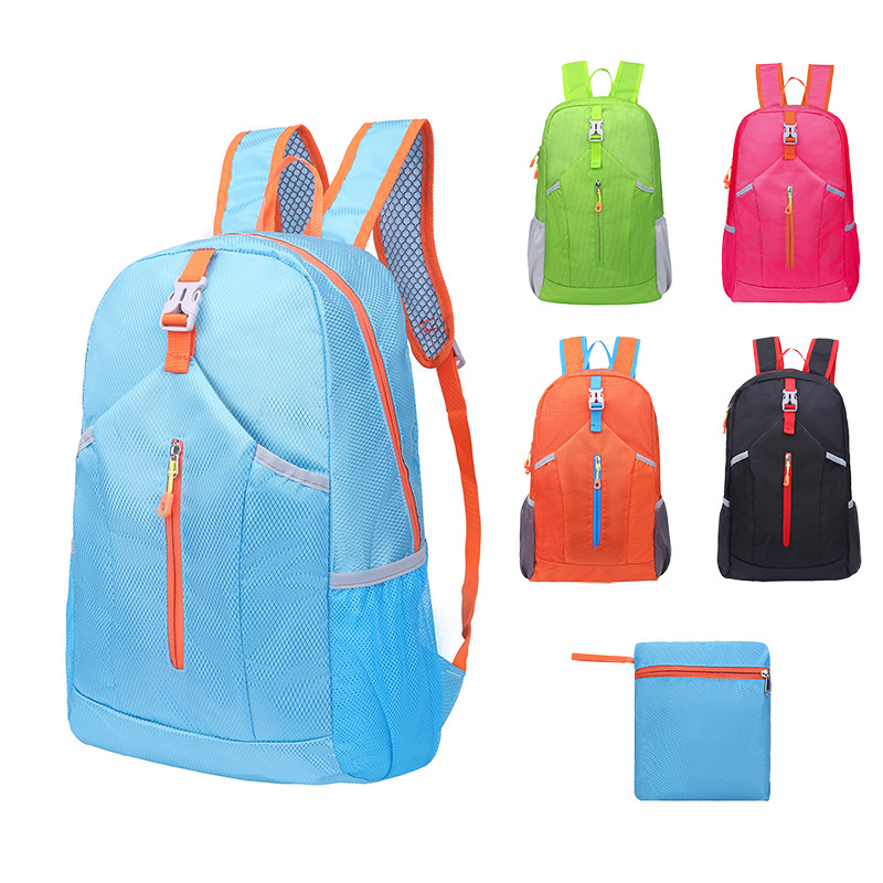 Outdoor large-capacity backpack, foldable storage bag, ultra-light scratch-resistant travel bag, water-resistant hiking and cycling bag