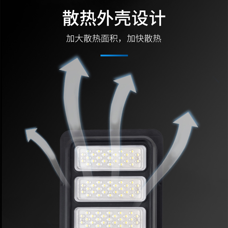 The 100W solar street lamp for outdoor courtyard lighting is energy-saving, waterproof and dustproof Specification image