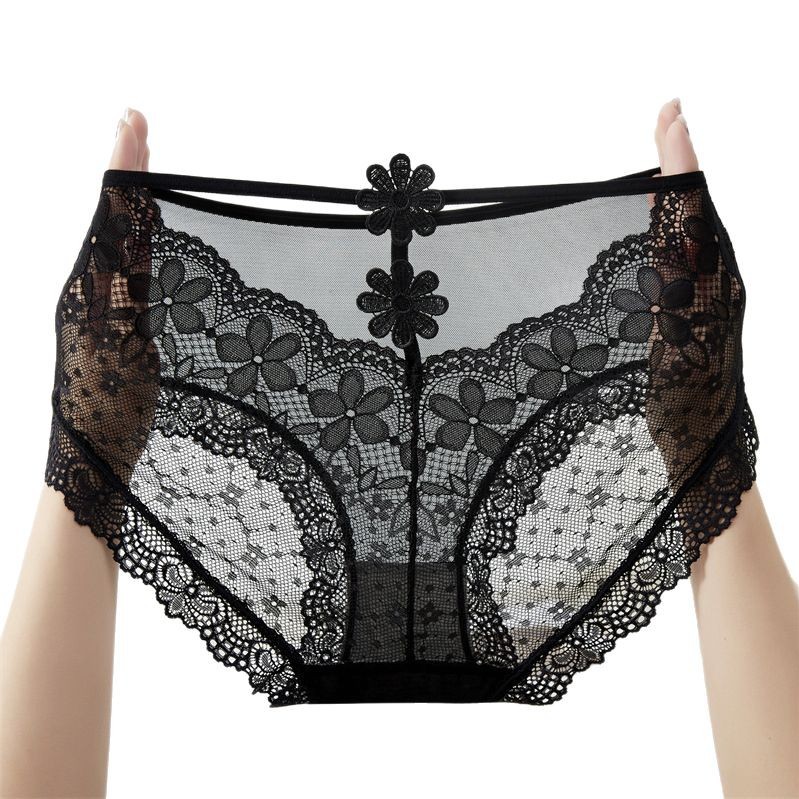 New fashionable and sexy lace underpants with cutout designs for women are delicate, skin-friendly, soft, high-waisted, high-elastic and plus-size for women Application Scenario