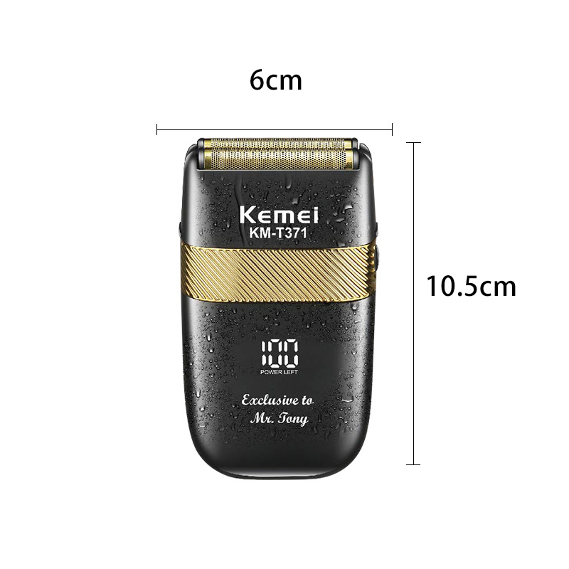 Cross border comey electric razor alternate KM-T371 pantalla digital flotante afeitadora de barba a prueba de agua cuchilla de barba hogar Item Picture