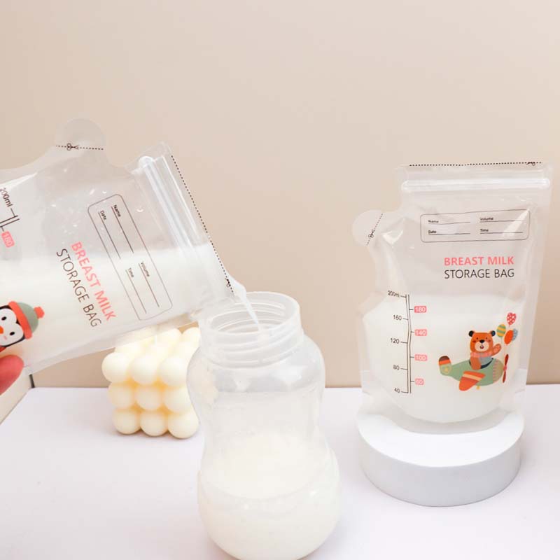 厂家直销储奶袋母乳储存袋大容量200ml壶嘴型保鲜袋一次性存密封细节图