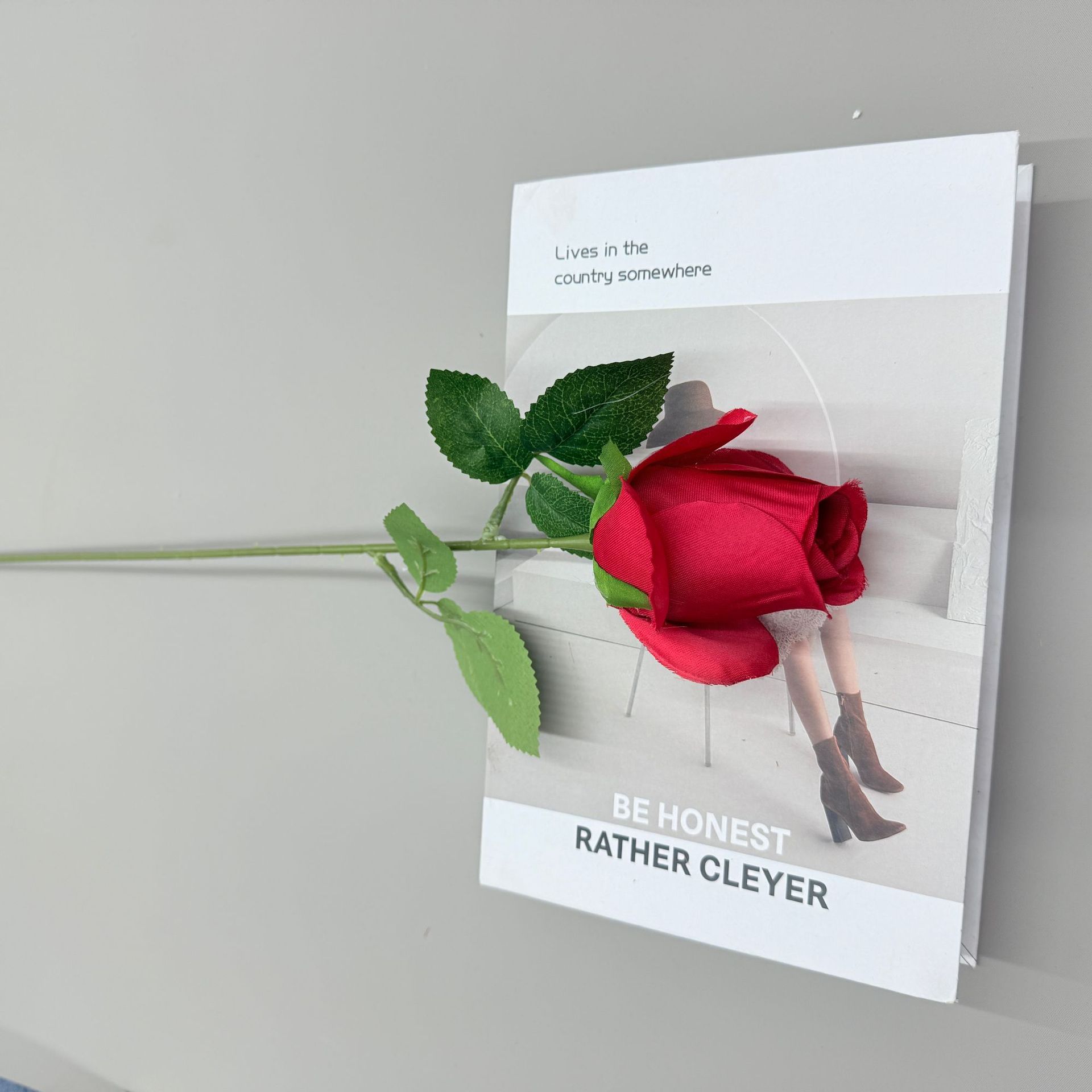 单只玫瑰仿真花橱窗玫瑰瀑布居家酒店婚礼玫瑰花墙装饰绢花假花细节图