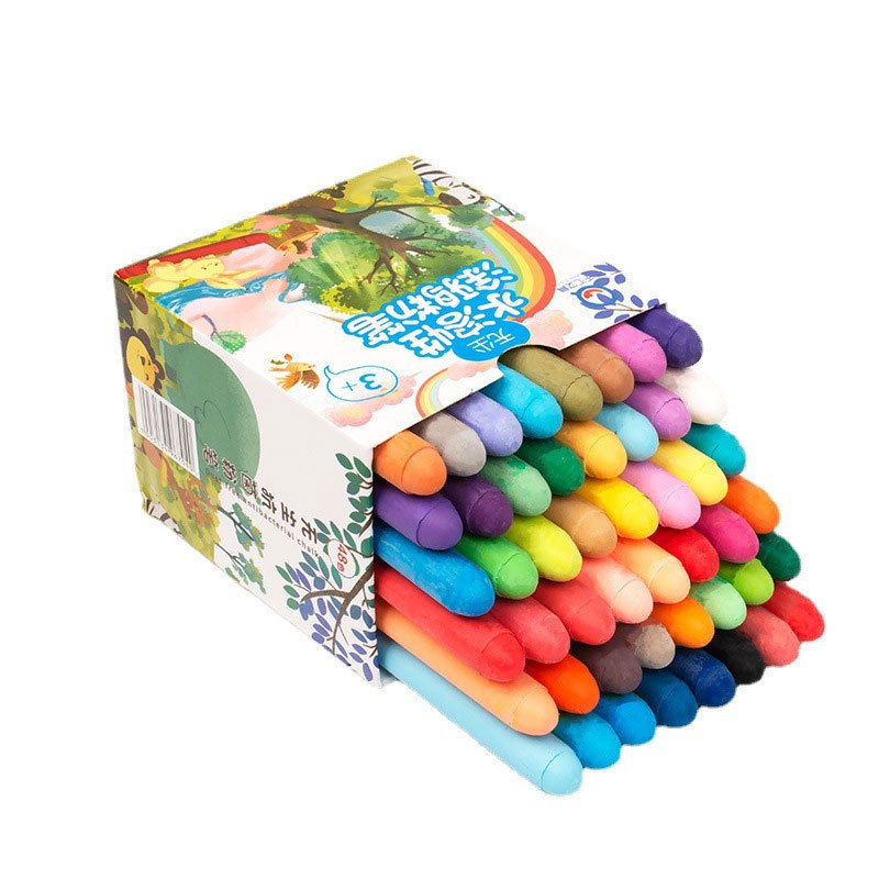 Qianhui dust-free water-soluble chalk, color box set, children's chalk, baby drawing white dust-free chalk, water-soluble