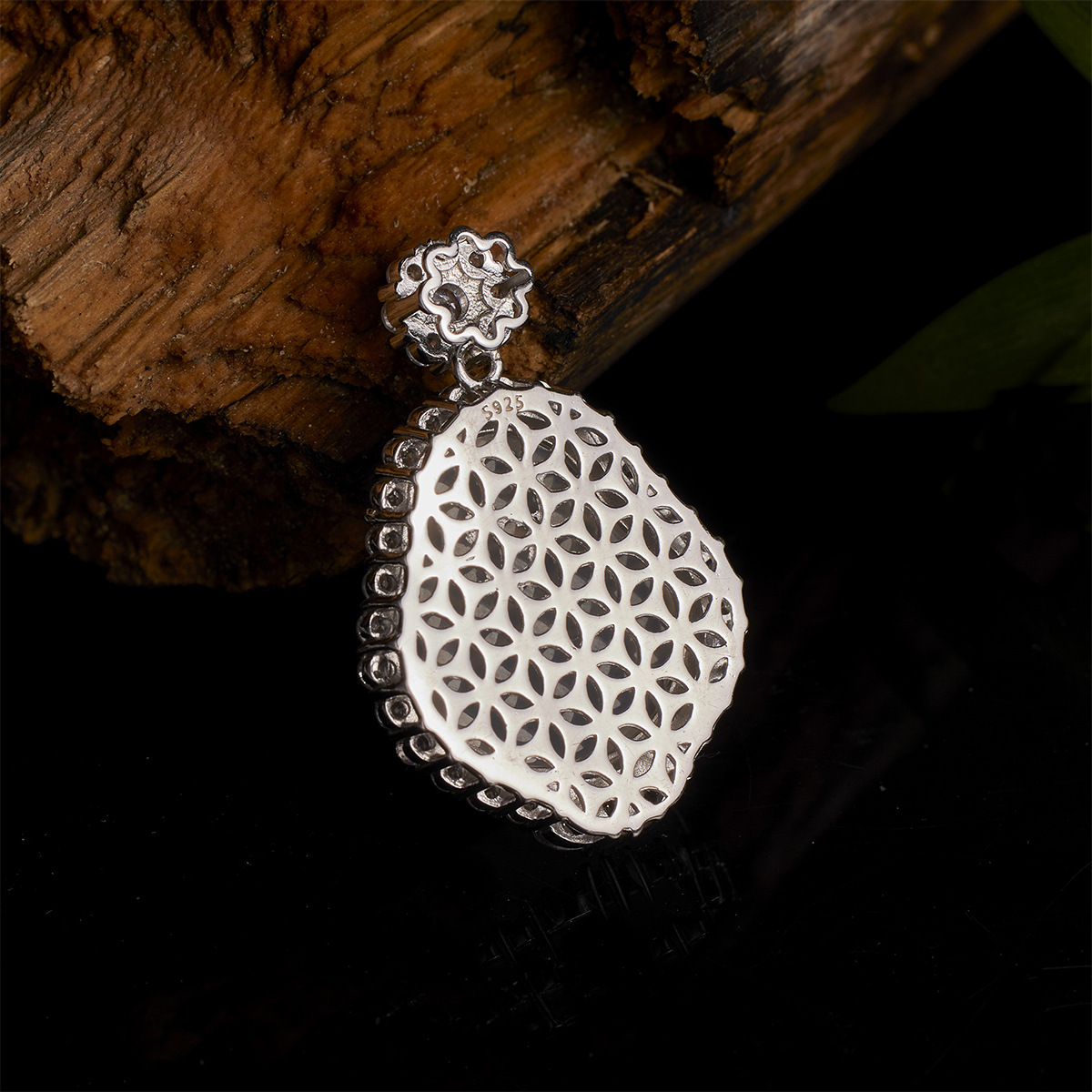 S925 silver inlaid with ice-type white chalcedine, large-bellied Buddha pendant full of diamonds, Chinese trend style Maitreya Buddha sweater chain necklace for women details Picture