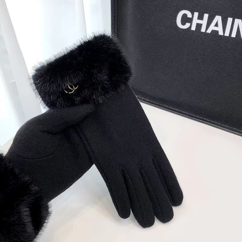 Cashmere fleece gloves are fashionable and popular. Cashmere warm and cold-proof gloves are trendy and versatile. Autumn and winter women's gloves Specification image