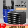 Vest-style garbage bags, medium and large-sized, thickened black, extra thick plastic bags for kitchen and bathroom waste, hand-held for household use details Picture