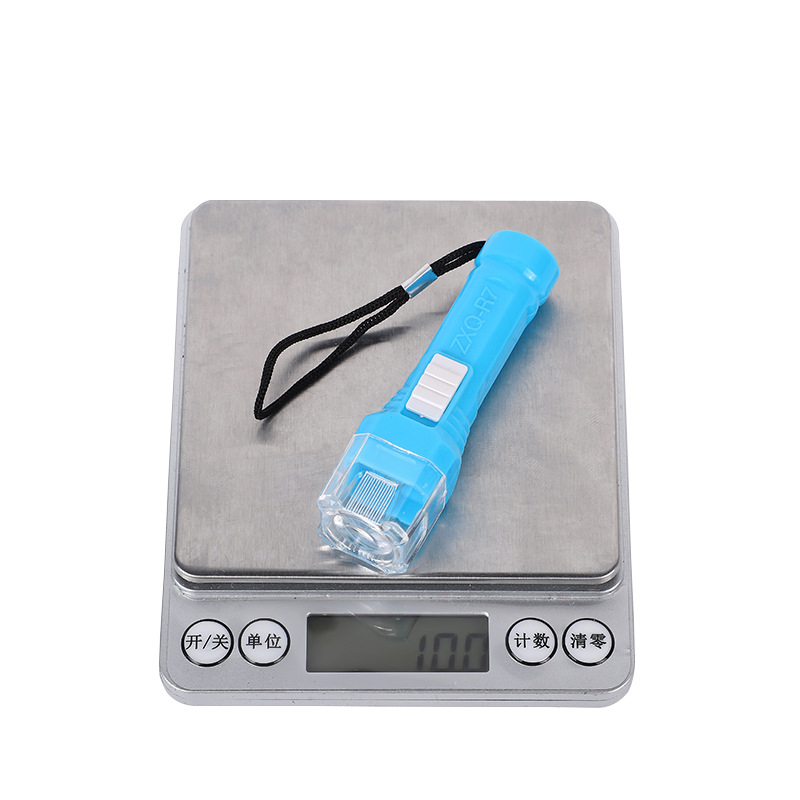 led flashlight with transparent head, practical gift, small night light, carrying R7 flashlight, popular small commodities for night market stalls details Picture
